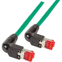 EFB Elektronik EFB K4137GN.10 RJ45 Patchkabel Cat.6A S/FTP LSZH Draka UC900 TM21 2x90° grün 10m K4137GN10