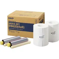 DNP Papier 2 Rollen je 400 St. 10x15 Perforiert auf 10x10 cm für DS620