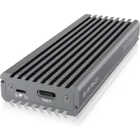 Raidsonic technology IB-1817M-C31, Type-C USB 3.2 Gen 2 zu PCIe NVMe M.2 2230/2242/2260/2280 SSD Gehäuse mit Schreibschutz, SSD-Gehäuse, M.2, PCI Express 3.0, 10 Gbit/s, USB Anschluss, Grau
