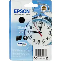 Epson Alarm clock Singlepack Black 27 DURABrite Ultra Ink, Standardertrag, Schwarz, Tinte auf Pigmentbasis, 6,2 ml, 1 Stück(e), Einzelpackung