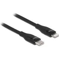 DeLOCK Daten- und Ladekabel USB Type-C zu Lightning für iPhone, iPad und iPod schwarz 0,5 m MFi, 0,5 m, USB C, USB C/Lightning, Männlich, Männlich, Schwarz