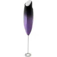 Adler AD 4499, Handheld electric milk frother, Schwarz, Violett, Edelstahl, Tasten, Akku, AA
