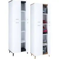 VCM Holz Dielenschrank Mehrzweckschrank Schrank Landos