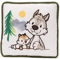 Nici Kissen Mit Wolf Winny &amp; Eichhörnchen Jojo 25x25 Cm