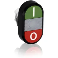 ABB MPD2-11C Doppeldrucktaster, Tasten - oben grün: Symbol I - unten 1SFA611131R1108 MPD211C
