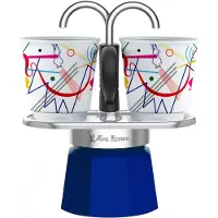 Bialetti Moka Express Mini Espressokocher - Für Gas-/Elektroherd - Mit zwei Tassen - Kandinsky Serie
