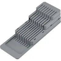 Metaltex Besteckhalter "Blade-Fit", grau, B:14cm H:11cm T:41cm, Kunststoff, Besteckkörbe, Besteckhalter, Kunststoff, rutschfeste Füße, individuell verwendbar