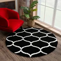 Sanat Hochflor-Teppich "Madrid", rund, 30 mm Höhe, Wohnzimmer, Langflor, Shaggy Teppich