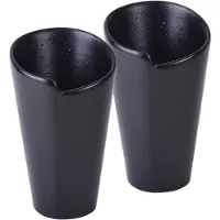 Creatable Snackschale "Cone", schwarz, B:9,5cm H:15cm, Steinzeug, Schüsseln, Snackschale, Servierschale, Dipschale, Topaktueller „Street Food“ Trend