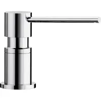 BLANCO Spülmittelspender "LATO", silber (silberfarben), B:14cm H:9,7cm L:5cm, Messing, Dosierspender, Spülmittelspender, chrom