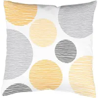 Vision S Dekokissen "BORDEN" Gr. 1, gelb (gelb, bedruckt), B:40cm L:40cm, Polyester, Dekokissen_Sitzkissen_Kissenhüllen, Dekokissen, Kissenhülle ohne Füllung. 1 Stück