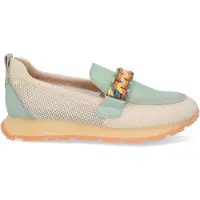 Hispanitas für Damen. HV253948 Turnschuhe Kansas beige (37), Leder, Wohnung, 1 bis 3 cm, Keine, Lässig, Mehrfarbig