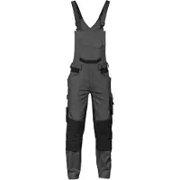 Dassy Tronix Latzhose mit Stretch und Kniepolstertaschen - anthrazitgrau/schwarz - 60
