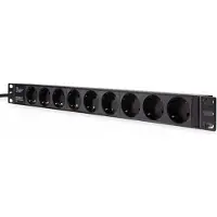Logilink PDU9C03, 9 AC-Ausgänge, Typ F, 230 V, 50 - 60 Hz, 16 A, 3500 W
