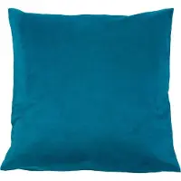 Gozze Dekokissen GÖZZE "Alcatraz", blau (petrol, unifarben), B:60cm L:60cm, Obermaterial: 100% Polyester, Dekokissen_Sitzkissen_Kissenhüllen, Dekokissen, in Wildlederoptik