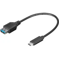 Microconnect USB3.1CAF02, 0,2 m, USB C, USB A, USB 3.2 Gen 1 (3.1 Gen 1), Schwarz