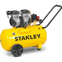 Stanley DST 150/8/50 SXCMS1350HE - Elektrischer Kompressor mit Wagen - 50 Liter oilless - leise