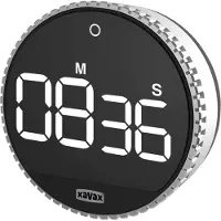 Xavax Hama Rotation Digitaler Küchentimer Schwarz - Silber (00185858)