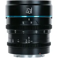Sirui Optical Night Walker 75mm T1.2 S35 Manual Focus Cine Lens Fujifilm X schwarz