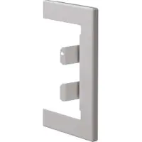 Hager BR65100W7035 Wandanschlussblende zu BR/H/N/A/S 68x100mm OT 80mm aus Stahlblech in lichtgrau