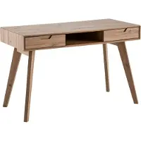 FineBuy Schreibtisch 120x55x77 cm Eiche Nachbildung mit Stauraum Bürotisch Skandinavisch mit Schubladen HomeOffice Laptoptisch Computertisch Arbeitszimmer