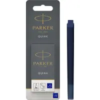 Parker Tintenpatronen für Füller, lange Patronen, blaue QUINK Tinte, 5 Stück