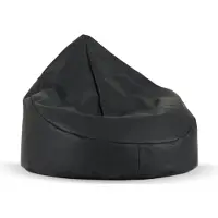Konsimo Klassische Sitzsäcker "COSMO", Schwarz, Kunstleder, 85x80x85 cm