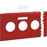 Hager GB12031K3020 Blende 3-fach Steckdose zu BR 120mm beschriftbar anreihbar halogenfrei rot