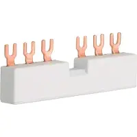 Hager KD302M Phasenschiene 3 polig mit Gabelanschluss 10mm2 63A für 2 Motorschutzschalter