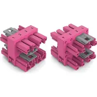 Wago 770-1736 H-Verteiler 3-Fach 4-P. Kod: B pink