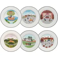 Villeroy & Boch Speiseteller "Speiseteller Kollektion Design Naif ø 27 cm 6er Set bunt", bunt, L:27cm, Speiseteller, Speiseteller