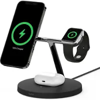 Belkin Drahtloses Ladegerät 3In1 Magsafe 15W Schwarz