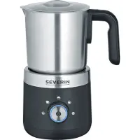 Severin 3588, Handlicher elektrischer Milchaufschäumer, Schwarz, Silber, Aluminium, 150 ml, 300 ml, 0,3 l