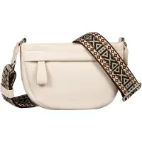 Tom Tailor Umhängetasche "Palina", Damen, Gr. B/H/T: 25cm x 15cm x 6,5cm, weiß, Polyurethan, clean, gepflegt, unifarben, Taschen Umhängetasche, aus weichem Lederimitat mit effektvollem Schulterriemen