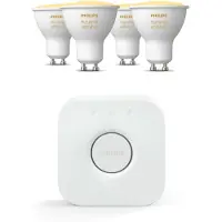 Philips Hue Set: 4x White Ambiance Gu10 + Bridge