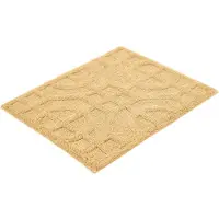 Kleine wolke Badematte "Mosaic, Badvorleger, Badezimmer Teppich", beige (solaris), H:14mm, Baumwolle, Badematten, Badematte, Badteppich, Uni Farben, Hoch/Tief Effekt, reine Baumwolle