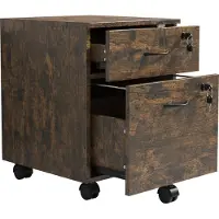 VCM Container "Rollcontainer Hängeregistratur Schubladen Baula M", braun (eiche vintage), B:40cm T:44cm, Obermaterial: 100% Holz Wood., Rollwagen, Container