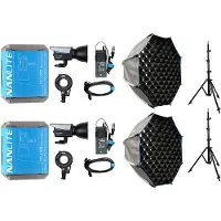 Nanlite FC-120B LED Bi-Color Spot Light (mit Lichtstativ und Softbox)