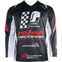 Roleff RO8700 MX Shirt schwarz/weiss Motocross- Shirt Größe: L,