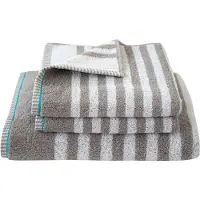 Dyckhoff Handtuch "Maritim, Sea Stripe", grau (kiesel), B:50cm L:100cm, Frottier, Obermaterial: 100% Baumwolle, Handtücher, Handtuch