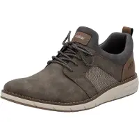 Rieker 1100000002199 , Herren, Gr. 45, braun (taupe, grau, braun), Lederimitat, Textil, Schuhe 1100000002199, Slipper, Freizeitschuh, Halbschuh mit modischer Laufsohle