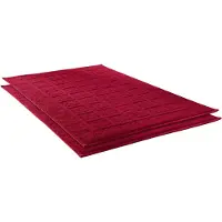 Dyckhoff Badematte "Planet" Gr. 10, rot, H:3mm, Baumwolle, Badematten, Badematte, Baumwolle, 2er Set Hotelmatte