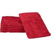 Ross Waschhandschuh "Rubin", (Packung, 6 tlg., 6 Waschhandschuhe), 100% Baumwolle