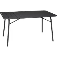 Sweeek - Klappbarer Gartentisch aus Stahl für 6 Personen - Anthrazit