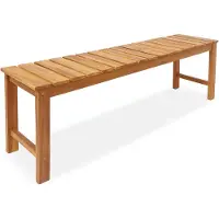 Sweeek - Bank 2-3 Sitzer Akazie, helles Holz, 140cm - Holzfarben