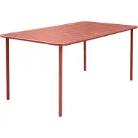 Sweeek - Gartentisch aus Stahl 6-8 Plätze - Terrakotta