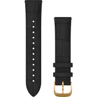 Garmin Schnellwechsel-Armbänder (20 mm) Armband aus schwarzem, geprägtem Leder mit 2...