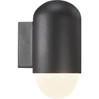 Nordlux Außenwandlampe Heka, schwarz, Aluminium, Höhe 21,6 cm