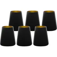 Stölzle Glas STÖLZLE "Becher Power 380 ml 6er Set", bunt (schwarz, gold), Glas, Trinkgefäße, Glas
