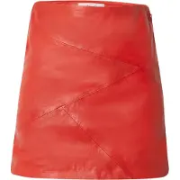 Maze Lederrock "Lederrock 42024064", Damen, Gr. XL, rot (living coral), Obermaterial: 100% Lammleder LEL. Futter: 100% Baumwolle CO., Röcke Lederrock